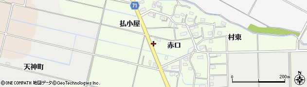 秋田県横手市静町赤口9周辺の地図