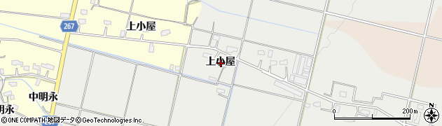 秋田県横手市上八丁上小屋周辺の地図