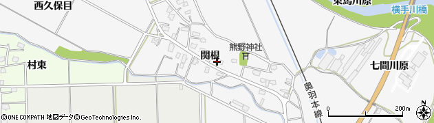 秋田県横手市睦成関根周辺の地図