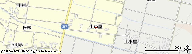 秋田県横手市下八丁（上小屋）周辺の地図