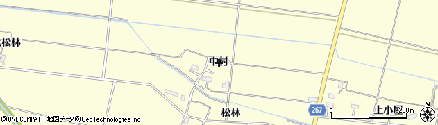 秋田県横手市下八丁中村周辺の地図