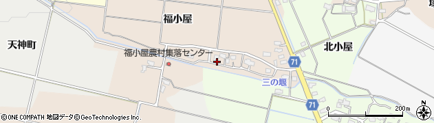秋田県横手市杉目（福小屋）周辺の地図