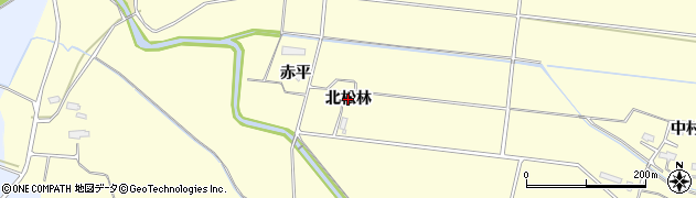 秋田県横手市下八丁（北松林）周辺の地図