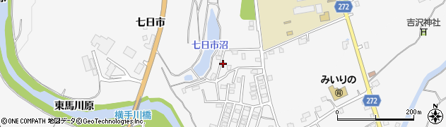 秋田県横手市睦成（七日市）周辺の地図
