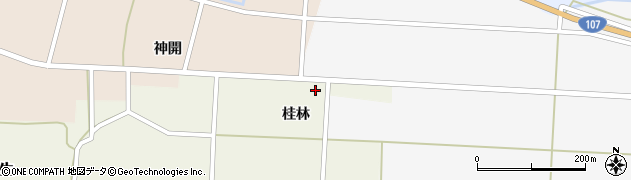 秋田県由利本荘市柳生（桂林）周辺の地図