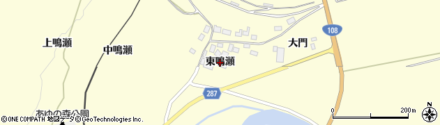 秋田県由利本荘市南福田（東鳴瀬）周辺の地図