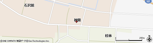 秋田県由利本荘市館（神開）周辺の地図