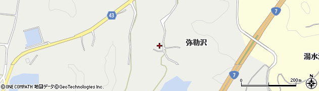 秋田県由利本荘市船岡（弥勒沢）周辺の地図