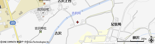 秋田県横手市杉沢（吉沢）周辺の地図