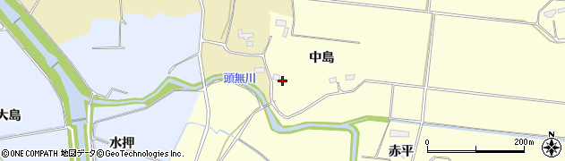 秋田県横手市下八丁中島周辺の地図