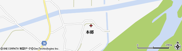 秋田県横手市大森町（本郷）周辺の地図