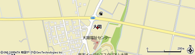 秋田県横手市大雄大関周辺の地図