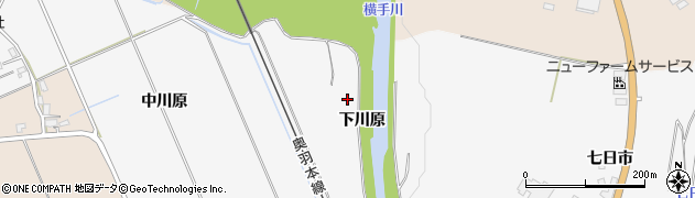 秋田県横手市睦成（下川原）周辺の地図
