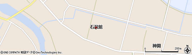 秋田県由利本荘市館（石沢館）周辺の地図
