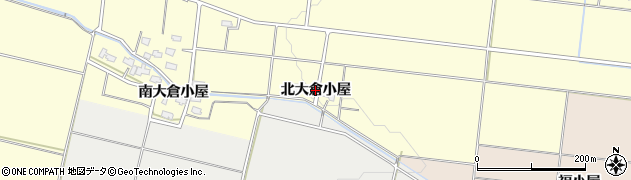 秋田県横手市上境（北大倉小屋）周辺の地図