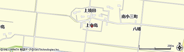 秋田県横手市下八丁上中島周辺の地図