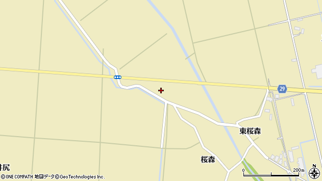 〒013-0421 秋田県横手市大雄江原の地図