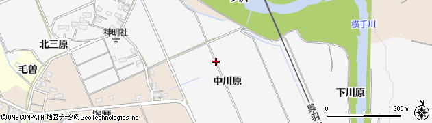 秋田県横手市睦成（中川原）周辺の地図