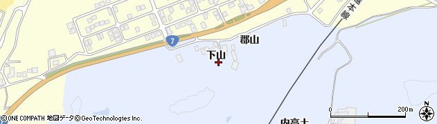 秋田県由利本荘市西目町沼田（下山）周辺の地図