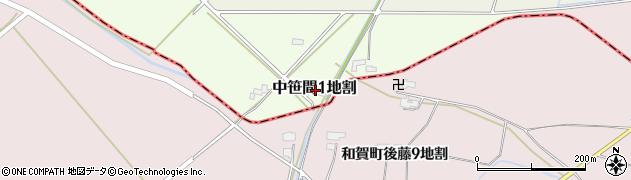 岩手県花巻市中笹間第１地割周辺の地図