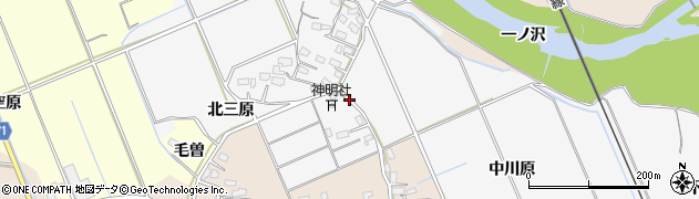 秋田県横手市睦成（三原）周辺の地図