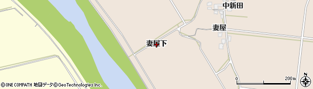 秋田県由利本荘市鮎瀬（妻屋下）周辺の地図