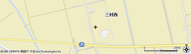 秋田県横手市大雄（三村西）周辺の地図