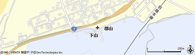 秋田県由利本荘市西目町出戸（下山）周辺の地図