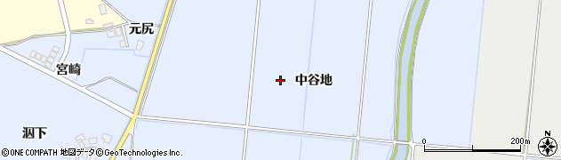 秋田県由利本荘市西目町沼田中谷地周辺の地図