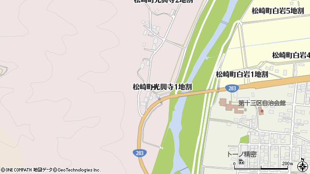 〒028-0543 岩手県遠野市松崎町光興寺の地図