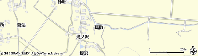 秋田県由利本荘市葛法（耳取）周辺の地図
