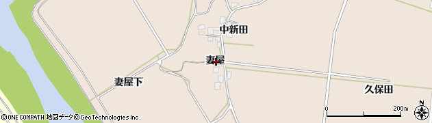 秋田県由利本荘市鮎瀬妻屋周辺の地図
