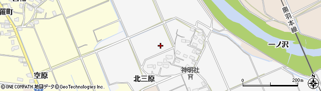 秋田県横手市睦成（北三原）周辺の地図