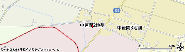 岩手県花巻市中笹間第２地割周辺の地図
