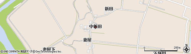 秋田県由利本荘市鮎瀬（中新田）周辺の地図