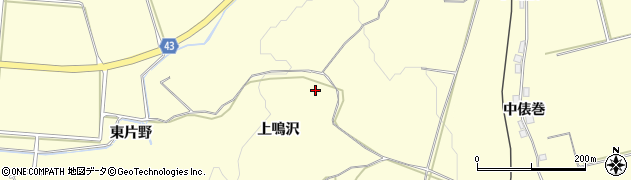 秋田県由利本荘市葛法（上鳴沢）周辺の地図