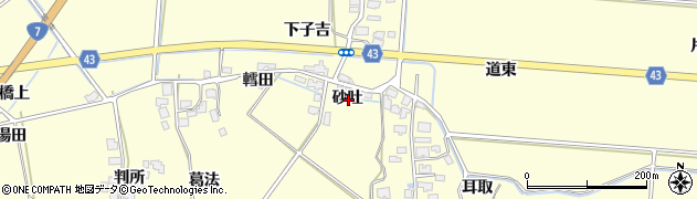 秋田県由利本荘市葛法砂吐周辺の地図