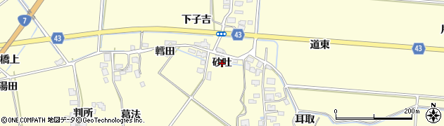 秋田県由利本荘市葛法（砂吐）周辺の地図