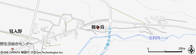 秋田県横手市杉沢（鶴ケ首）周辺の地図