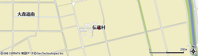 秋田県横手市大雄伝蔵村周辺の地図