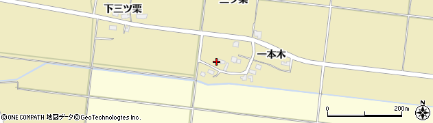 秋田県横手市下境（三ツ栗）周辺の地図