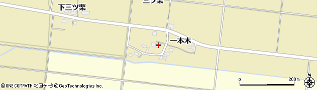 秋田県横手市下境（上三ツ栗）周辺の地図