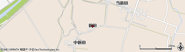 秋田県由利本荘市鮎瀬（新田）周辺の地図