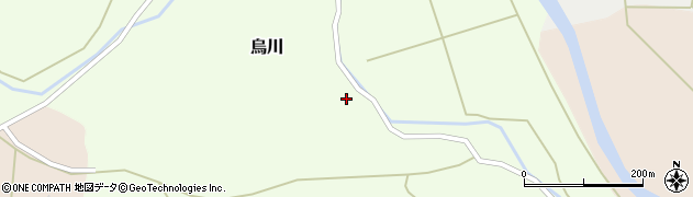秋田県由利本荘市烏川（上烏川）周辺の地図