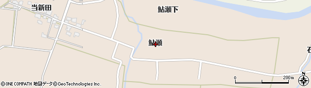 秋田県由利本荘市鮎瀬周辺の地図