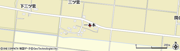 秋田県横手市下境一本木周辺の地図
