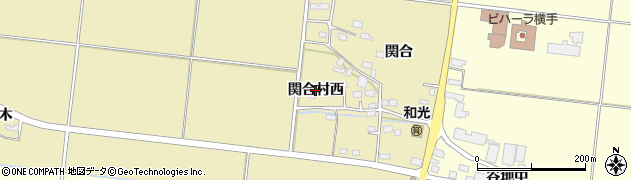 秋田県横手市下境（関合村西）周辺の地図