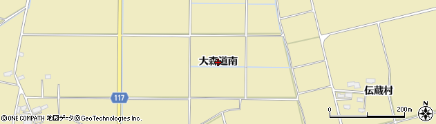 秋田県横手市大雄（大森道南）周辺の地図