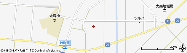 秋田県横手市大森町（大中島）周辺の地図