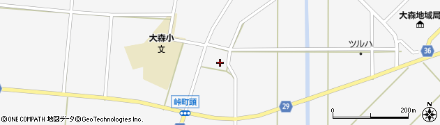 秋田県横手市大森町峠町下4周辺の地図